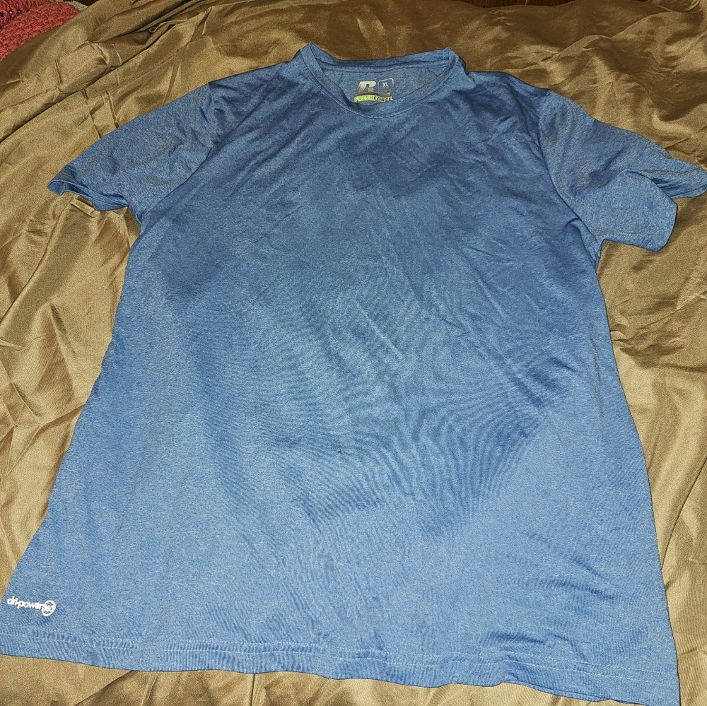 Men's moisture wicking blue Heather training t-shirt size xl
